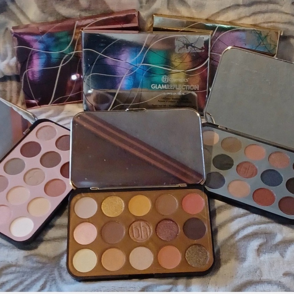 NWB BH Cosmetics Glam Reflection Eyeshadow Palettes (3 - Rose, Gilded & Smoke)